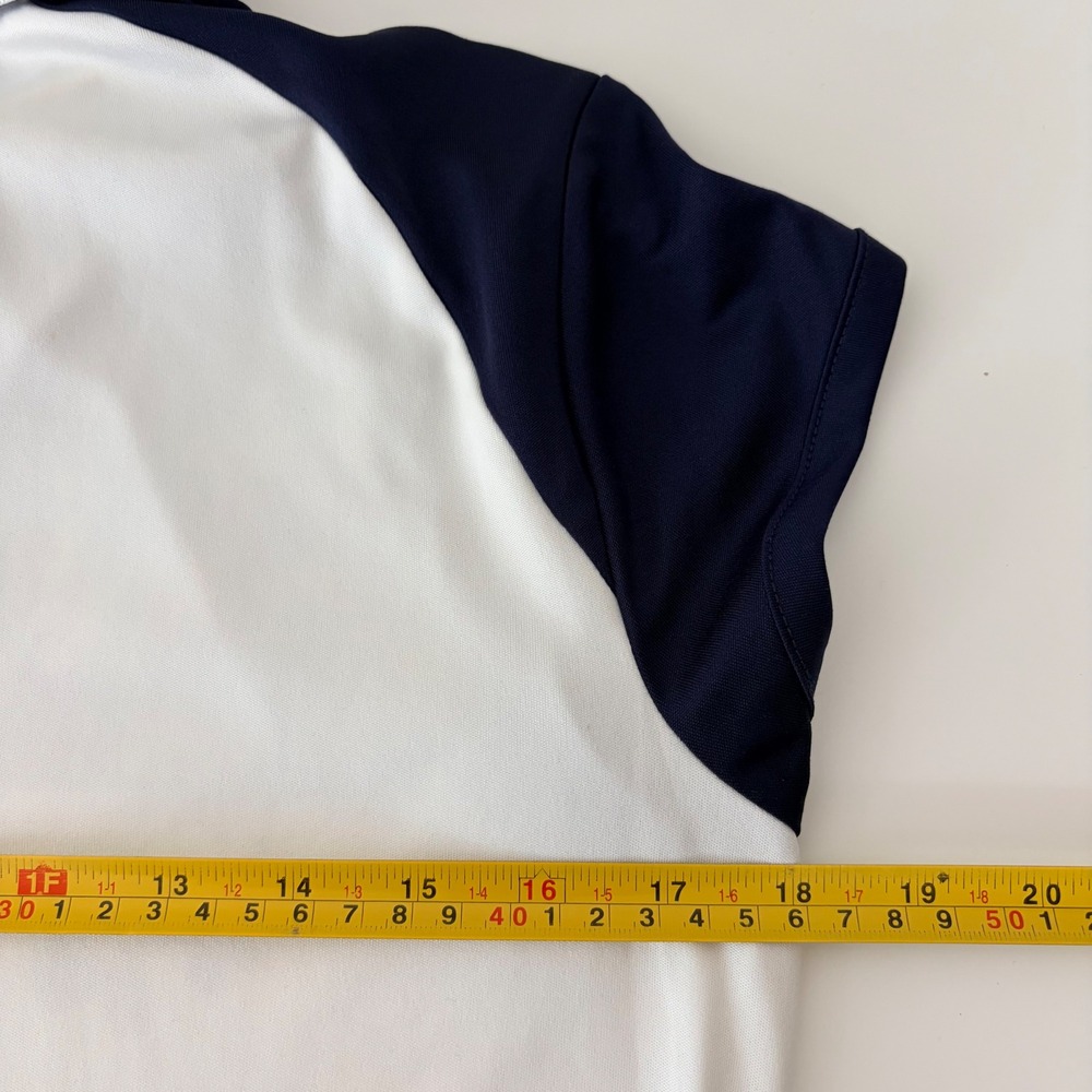 PGA Tour Womens M Golf Polo Shirt Navy White Floral Classic Preppy Tennis Sporty - Picture 4 of 8